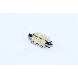 tmp-15T11-24V Лампа LED Софітні C5W 24V T11x39-S8.5 (6 SMD size5050) WARM WHITE TEMPEST фото від Мотор-Агро Харків Україна
