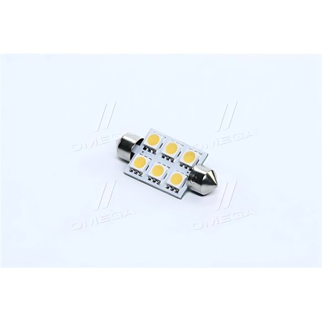tmp-15T11-24V Лампа LED Софітні C5W 24V T11x39-S8.5 (6 SMD size5050) WARM WHITE TEMPEST фото від Мотор-Агро Харків Україна