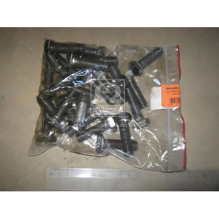 М12х40 Болт М12х40х1, 75 шестигранний (1кг 1 компл) 5,8 DIN 933 / ГОСТ 7805 (повне різьблення) чорний фото від Мотор-Агро Харків