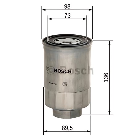 ➤ Фільтр паливний HYUNDAI H100 2.5D 93-00, H1 STAREX 2.5 TCI 98- (вир-во BOSCH) 0986450508