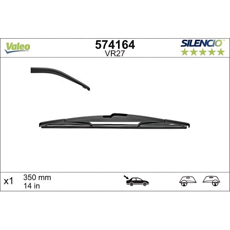 ➤ Щітка склоочис. скла заднього 300 мм SILENCIO REAR (вир-во Valeo) 574164