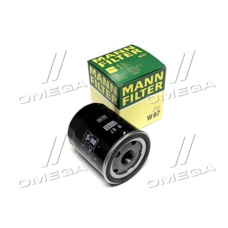 ➤ Фільтр масляний двигуна MITSUBISHI COLT VI, LANCER VIII 1.1-1.5 04- (вир-во MANN) W67