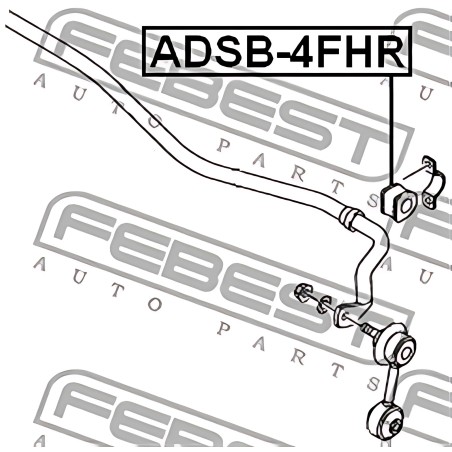 ADSB-4FHR Втулка стабілізатора AUDI A6, A8 94-11 зад. міст (Вир-во FEBEST) фото від Мотор-Агро Харків Україна