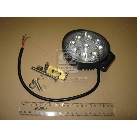 ➤ Фара LED кругла 27W, 9 ламп, 115*140мм, 1800Lm вузький промінь 10-30V 6000K (LITLEDA, JUBANA) 453701074