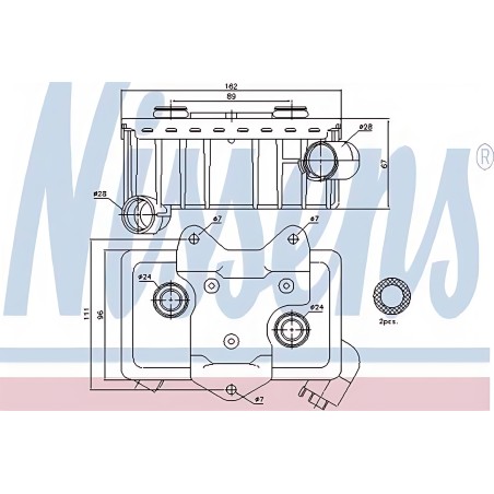 ➤ Радіатор масляний MERCEDES C-CLASS W 202 (93-) (вир-во Nissens) 90582