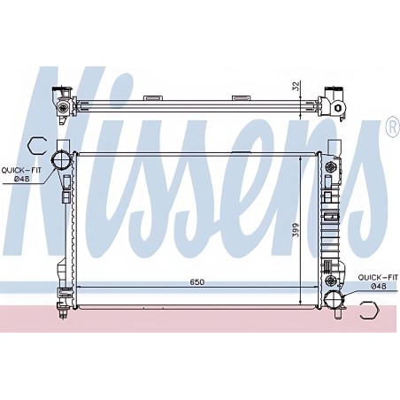 ➤ Радіатор охолодження MERCEDES C/CLC-CLASS W203 (00-) (вир-во Nissens) 62786A