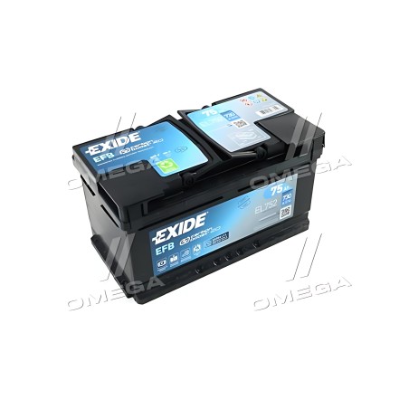 ➤ Акумулятор 75Ah-12v Exide EFB (315х175х175),R,EN730 EL752