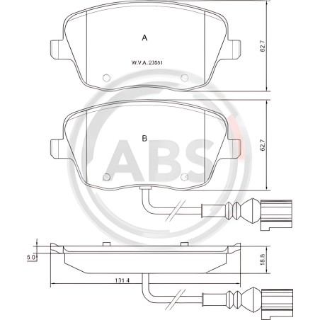 ➤ Колодка гальм. диск. CHEVROLET LACETTI/NUBIRA задн. (вир-во ABS) 37461