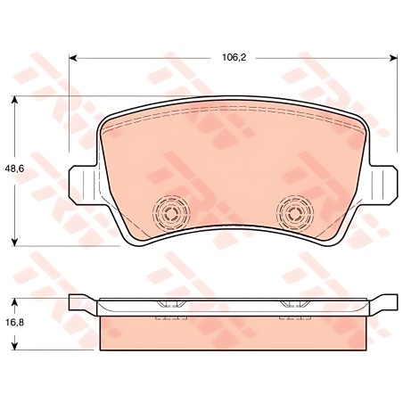 ➤ Колодка гальм. диск. FORD GALAXY 06-, S-MAX 06-, VOLVO S60, V60 10- задн. (вир-во TRW) GDB1685
