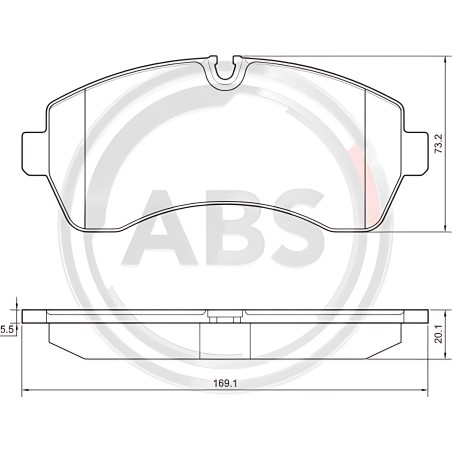 ➤ Колодка гальм. диск. RENAULT KANGOO передн. (вир-во ABS) 37664