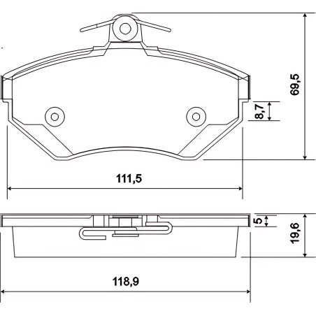 ➤ Колодка гальм. диск. CITROEN/FIAT/PEUGEOT JUMPER/DUCATO/BOXER передн. (вир-во ABS) 37172