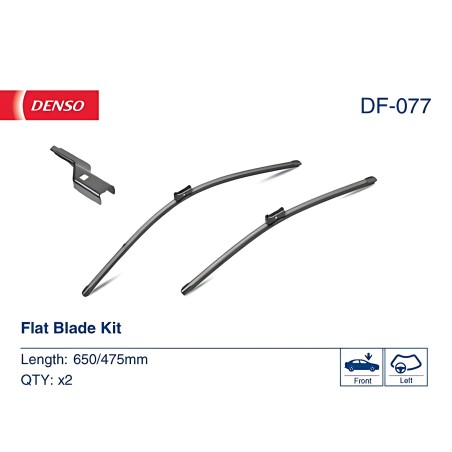➤ Щітка склоочис. 650/475 VW PASSAT B8 (3G) (14-) безкаркасна (вир-во Denso) DF-077