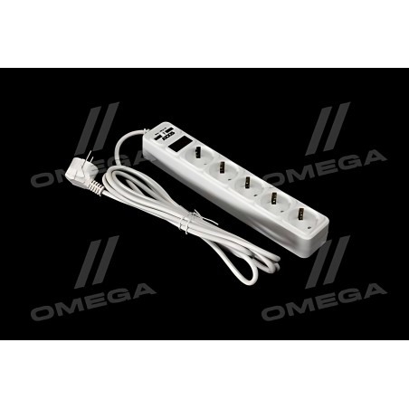 ax-1269 Мережевий фільтр-подовжувач з USB2 Optima Base 5 3m WHITE провід 3*0,75мм2 AXXIS фото від Мотор-Агро Харків Україна