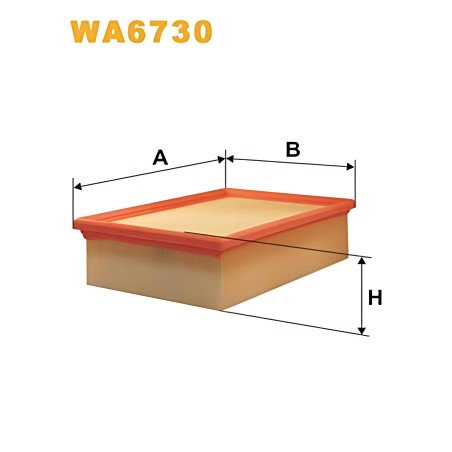 ➤ Фільтр повітряний PEUGEOT 307 WA6730/AP130/2 (вир-во WIX-FILTERS UA) WA6730