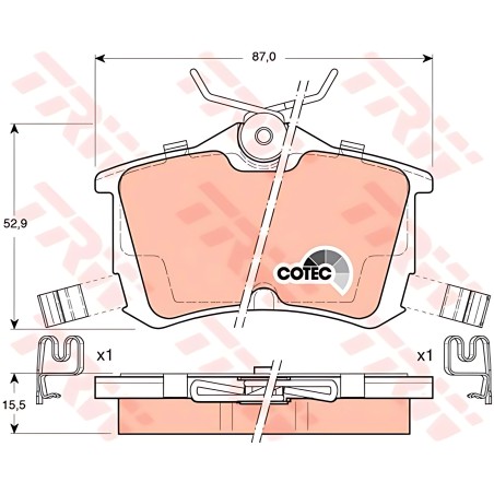 ➤ Колодка гальм. диск. HONDA ACCORD задн. (вир-во TRW) GDB3190