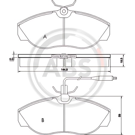 37059 Колодка гальм. диск. OPEL ASTRA/ZAFIRA задн. (вир-во ABS) фото від Мотор-Агро Харків Україна