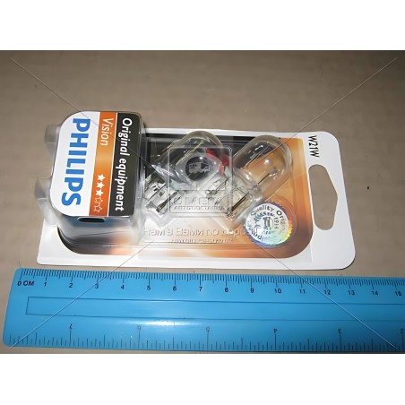 ➤ Лампа розжарювання W21W 12V W3x16q 2шт bliste VISION (вир-во Philips) 12065B2