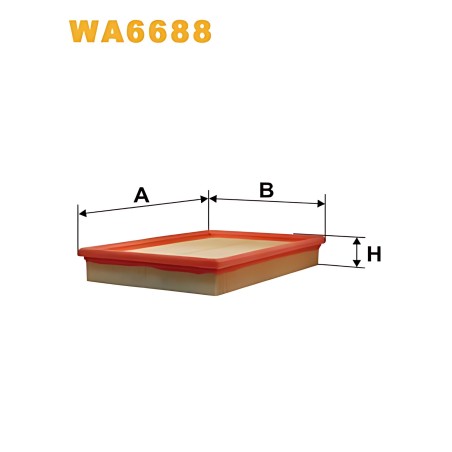 ➤ Фільтр повітряний SKODA, VW WA6688/AP149/3 (вир-во WIX-FILTERS UA) WA6688