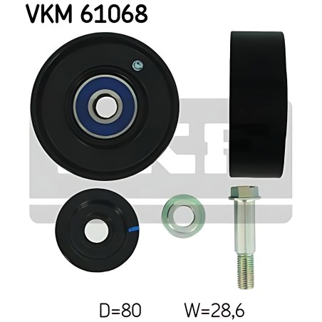 ➤ Ведучий ролик, полікліновий ремінь (Вир-во SKF) VKM 61068