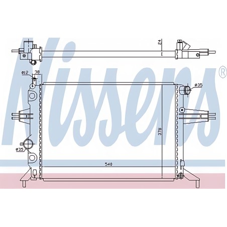 ➤ Радіатор охолодження ASTRA G 1.4 MT -AC 98- (вир-во Nissens) 63005A