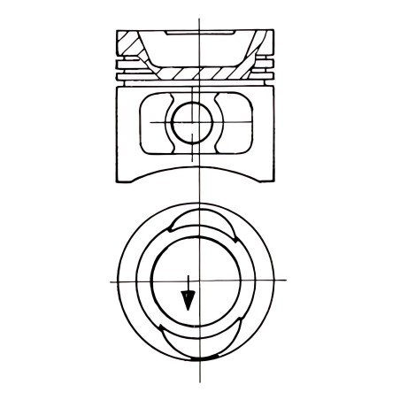➤ Поршень з кільцями AUDI/VW 81.5 1.8 DR/RS/AAM/RP (вир-во KS) 93876620