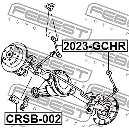CRSB-002 Втулка стабілізатора JEEP GRAND CHEROKEE II 99-05 зад. міст (Вир-во FEBEST) фото від Мотор-Агро Харків Україна