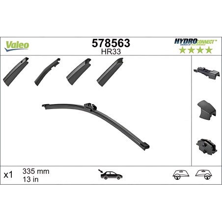 ➤ Щітка склоочис. 335 мм скла заднього HYDROCONNECT (вир-во Valeo) 578563
