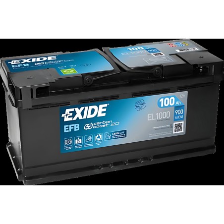 EL1000 Акумулятор 100Ah-12v Exide EFB (353х175х190), R, EN900 фото від Мотор-Агро Харків Україна