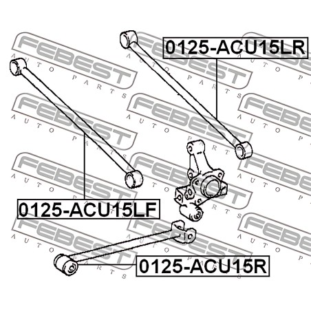 0125-ACU15LR Тяга поперечна LEXUS RX 00-03 задн. міст (Вир-во FEBEST) фото від Мотор-Агро Харків Україна