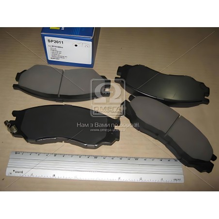 SP2011 Колодка гальм. диск. MITSUBISHI L200, L300, L400, SPACE GEAR 2.0I-2.5TD 94 - передн. (вир-во SANGSIN фото від Мотор-Агро 