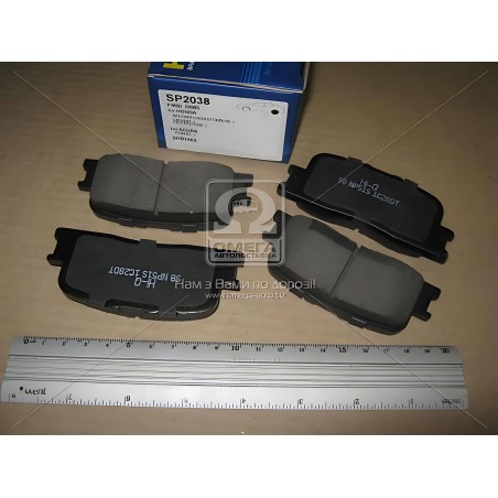SP2038 Колодка гальм. диск. TOYOTA CAMRY 2.0VVT-I, 2.4VVT-I TS, 3.0 V6 01- задн. (вир-во SANGSIN) фото від Мотор-Агро Харків Укр