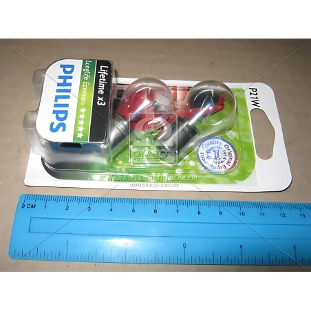 12498LLECOB2 Лампа розжарювання P21W 12V 21W BA15s LongerLife EcoVision 2шт blister (вир-во Philips) фото від Мотор-Агро Харків 