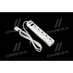 ax-1267 Мережевий фільтр-подовжувач з USB2 Optima Base 5 1,8m WHITE провід 3*0,75мм2 AXXIS фото від Мотор-Агро Харків Україна
