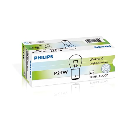 12498LLECOCP Лампа розжарювання P21W 12V 21W BA15s LongerLife EcoVision (вир-во Philips) фото від Мотор-Агро Харків Україна
