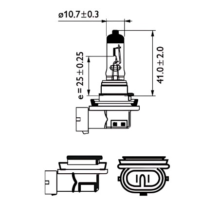 12360B1 Лампа розжарювання H8 12V 35W PGJ19-1 1шт blister (вир-во Philips) фото від Мотор-Агро Харків Україна