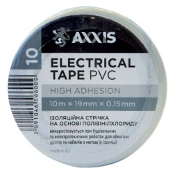 ET-912 W Ізолента біла 19mm*10м AXXIS фото від Мотор-Агро Харків Україна
