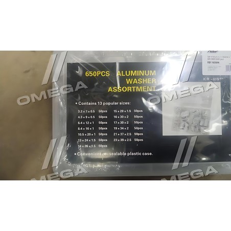 RD11650AK Набір алюмінієвих шайб 650шт. (М3-М22) (RIDER) фото від Мотор-Агро Харків Україна