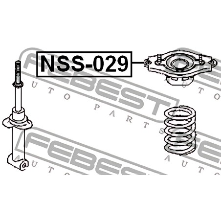 NSS-029 Опора аморт. NISSAN PRIMERA задн. (вир-во Febest) фото від Мотор-Агро Харків Україна