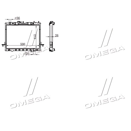 TP.1301100A Радіатор охолодження БОГДАН-2351, 2251 (TEMPEST) фото від Мотор-Агро Харків Україна