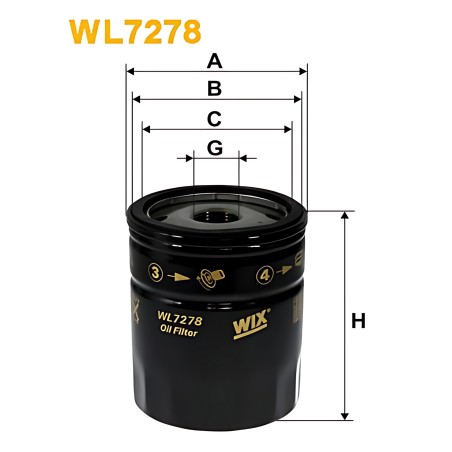 WL7278 Фільтр масляний двигуна WL7278/OP580/7 (вир-во WIX-FILTERS UA) фото від Мотор-Агро Харків Україна
