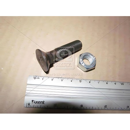 ➤ Болт 1199A М12х50 (10,9) потайний під квадрат DIN608 чорн. з гайкою (Unibolt) 1199A 12х50.10,9