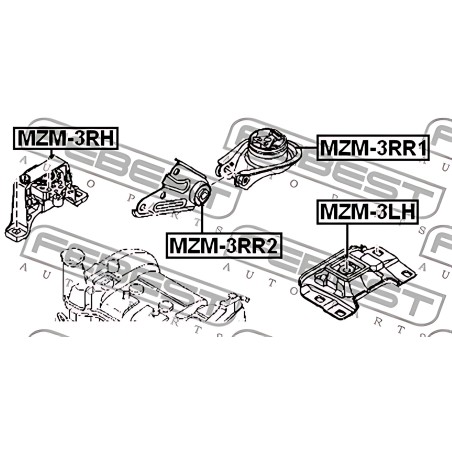 MZM-3RR2 Подушка двигуна задня Mazda 3 (вир-во FEBEST) фото від Мотор-Агро Харків Україна