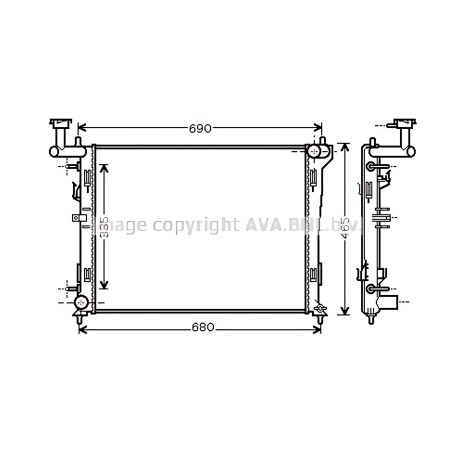 HYA2277 Радіатор охолодження двигуна Accent IV 1.4 i CVVT 11/10-(AVA) фото від Мотор-Агро Харків Україна