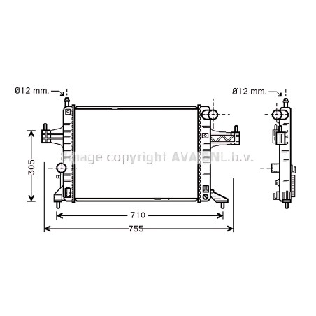 OLA2329 Радіатор охолодження OPEL ASTRA G (98-) 2.0 TD (вир-во AVA) фото від Мотор-Агро Харків Україна