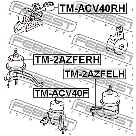 TM-2AZFERH Опора двигуна права TOYOTA CAMRY ACV40, GSV40 2006-2011 (вир-во FEBEST) фото від Мотор-Агро Харків Україна