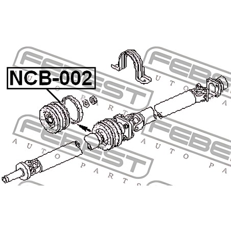 NCB-002 Підшипник підвісний карданного валу (вир-во FEBEST) фото від Мотор-Агро Харків Україна