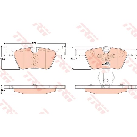 GDB1919 Колодка гальм. диск. BMW 1(F20) 116D-125I 2010-,3(F30) 316-328 2011- задн. (вир-во TRW) фото від Мотор-Агро Харків Украї