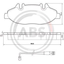 37555 Колодка гальм. диск. MB/VW SPRINTER/CRAFTER задн. (вир-во ABS) фото від Мотор-Агро Харків Україна