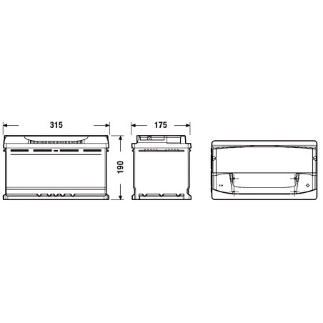 EA900 Акумулятор 90Ah-12v Exide PREMIUM (315х175х190), R, EN720 фото від Мотор-Агро Харків Україна