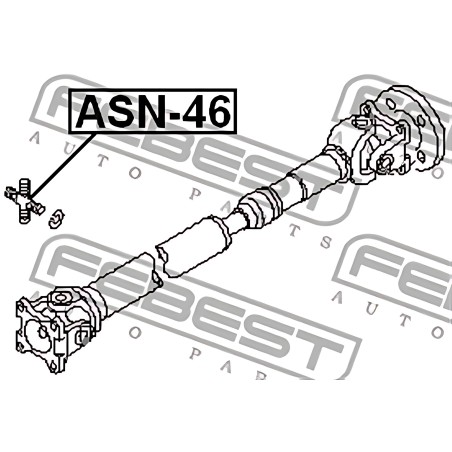 ASN-46 ХРЕСТОВИНА КАРДАННОГО ВАЛУ 27X46/72 NISSAN, INFINITI (вир-во FEBEST) фото від Мотор-Агро Харків Україна